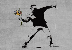 banksy flower